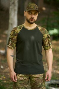 Фото - Мужская футболка Intruder Sleeve хаки /мультикам - Men box