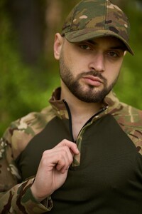 Фото - Кофта чоловіча "Ghost" з якісного трикотажу Intruder хакі-мультикам - Men box