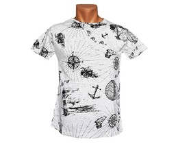 Фото - Мужская футболка от Moranni белая с морским принтом - Men box