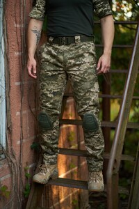 Фото - Мужские брюки на флисе с наколенниками "Protect" Intruder пиксель - Men box