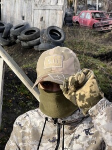 Фото - Кепка Intruder пісочний камуфляж ріп стоп 5.11 (бежева вишивка) - Men box