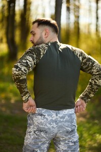 Фото - Чоловічий лонгслів "Velcro" Intruder хакі-піксель - Men box