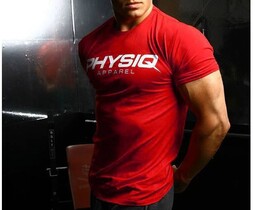 Фото - Мужская спортивная футболка Wolf Fitness красного цвета - Men box