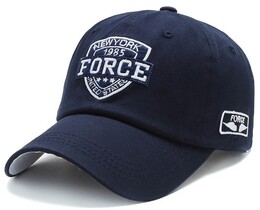 Фото - Военная бейсболка Narason темно-синяя с логотипом U.S Force - Men box