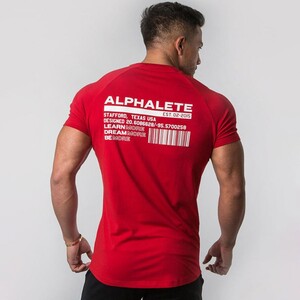 Фото - Чоловіча спортивна футболка бренду Alpha червоного кольору - Men box