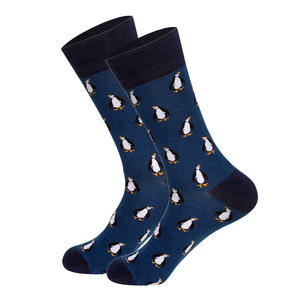 Фото - Мужские носки с пингвинами темно-синего цвета от Friendly Socks - Men box
