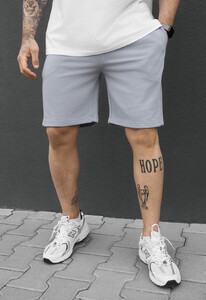 Фото - Мужские качественные трикотажные шорты Staff tor light gray - Men box