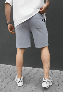 Фото - Мужские качественные трикотажные шорты Staff tor light gray - Men box