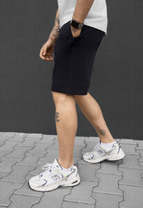 Фото - Мужские однотонные трикотажные шорты Staff tor navy - Men box