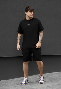 Фото - Мужской летний комплект Футболка + шорты Staff mb logo black - Men box