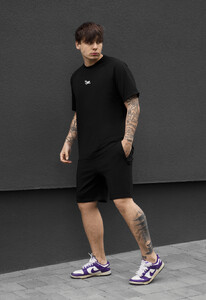 Фото - Мужской летний комплект Футболка + шорты Staff mb logo black - Men box