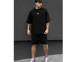 Фото - Мужской летний комплект футболка + шорты Staff no black oversize - Men box