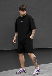 Фото - Чоловічий літній комплект футболка + шорти Staff no black oversize - Men box
