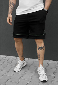 Фото - Чоловічі бавовняні трикотажні шорти Staff ry black & green - Men box