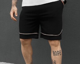 Фото - Чоловічі бавовняні трикотажні шорти Staff ry black & beige - Men box