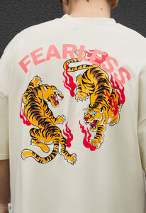 Фото - Чаловіча футболка Staff fearless oversize молочного кольору - Men box