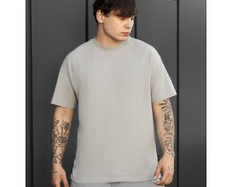 Фото - Мужская однотонная базовая футболка Staff light gray reglan - Men box