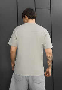 Фото - Мужская однотонная базовая футболка Staff light gray reglan - Men box