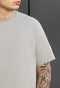 Фото - Мужская однотонная базовая футболка Staff light gray reglan - Men box