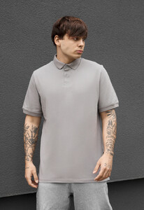 Фото - Мужское однотонное поло Staff nt light gray - Men box