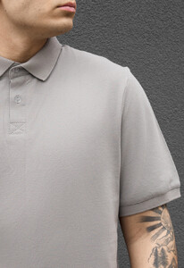 Фото - Мужское однотонное поло Staff nt light gray - Men box