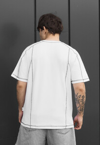 Фото - Мужская футболка Staff white logo со швами на изнанку - Men box