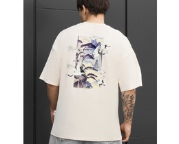 Фото - Мужская футболка Staff birds & mountains oversize с принтом - Men box
