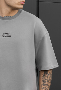 Фото - Мужской летний комплект футболка + шорты Staff no gray oversize - Men box