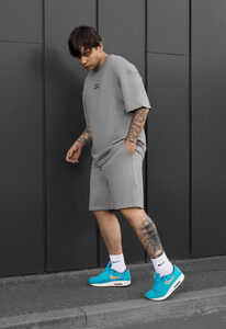 Фото - Мужской летний комплект футболка + шорты Staff no gray oversize - Men box