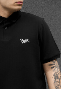 Фото - Мужское однотонное поло Staff we logo black с воротником - Men box
