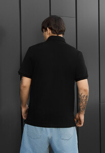 Фото - Мужское однотонное поло Staff we black с воротником - Men box