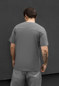 Фото - Мужская однотонная базовая футболка Staff dark gray reglan - Men box