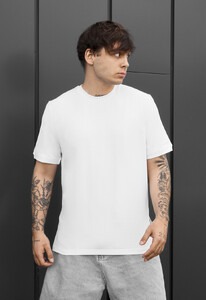 Фото - Мужская современная футболка Staff lu basic white - Men box