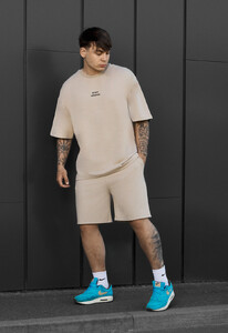 Фото - Чоловічий літній комплект футболка + шорти Staff no beige oversize - Men box