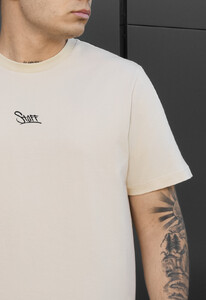 Фото - Мужская футболка Staff logo light beige из хлопка - Men box