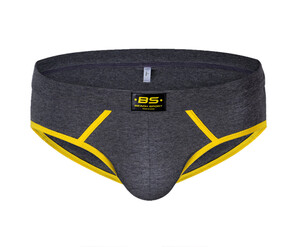 Фото - Нижня чоловіча білизна Beach Sport сірі з жовтим кантом - Men box