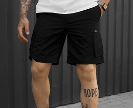 Фото - Мужские шорты Staff cargo fot black из прочной ткани - Men box