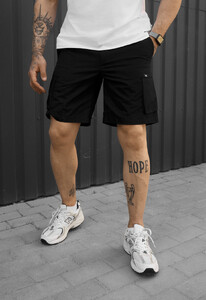Фото - Мужские шорты Staff cargo fot black из прочной ткани - Men box