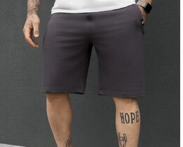 Фото - Чоловічі однотонні літні трикотажні шорти Staff wh dark gray - Men box