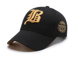 Фото - Бейсболка Narason чорна із золотистим логотипом B-Style - Men box