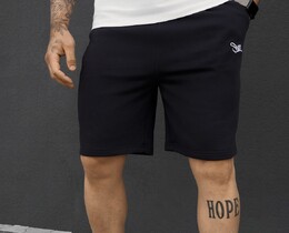 Фото - Чоловічі зручні трикотажні шорти Staff dje navy logo - Men box