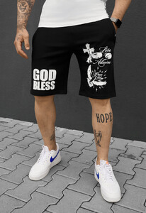 Фото - Чоловічі трикотажні шорти Staff God bless з принтом - Men box