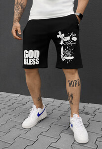 Фото - Чоловічі трикотажні шорти Staff God bless з принтом - Men box