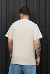 Фото - Мужская однотонная базовая футболка Staff light beige reglan - Men box