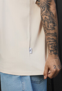 Фото - Мужская однотонная базовая футболка Staff light beige reglan - Men box