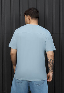 Фото - Чоловіча однотонна базова футболка Staff light blue reglan - Men box