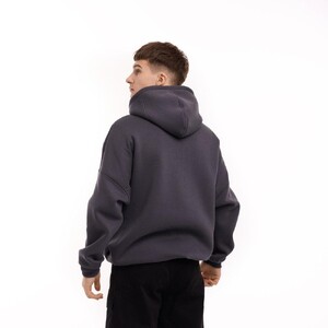 Фото - Чоловіче утеплене худі oversize Pobedov Urbanist колір графіт - Men box