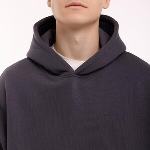 Фото - Чоловіче утеплене худі oversize Pobedov Urbanist колір графіт - Men box