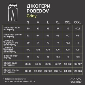 Фото - Чоловічі темно-сірі штани джогери Pobedov Gridy з начісом - Men box