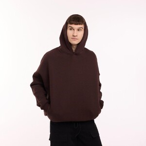 Фото - Чоловіче утеплене худі oversize Pobedov Urbanist колір шоколадний - Men box